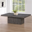 Pemberly Row Iron Modern / Contemporary Coffee Table in Gray