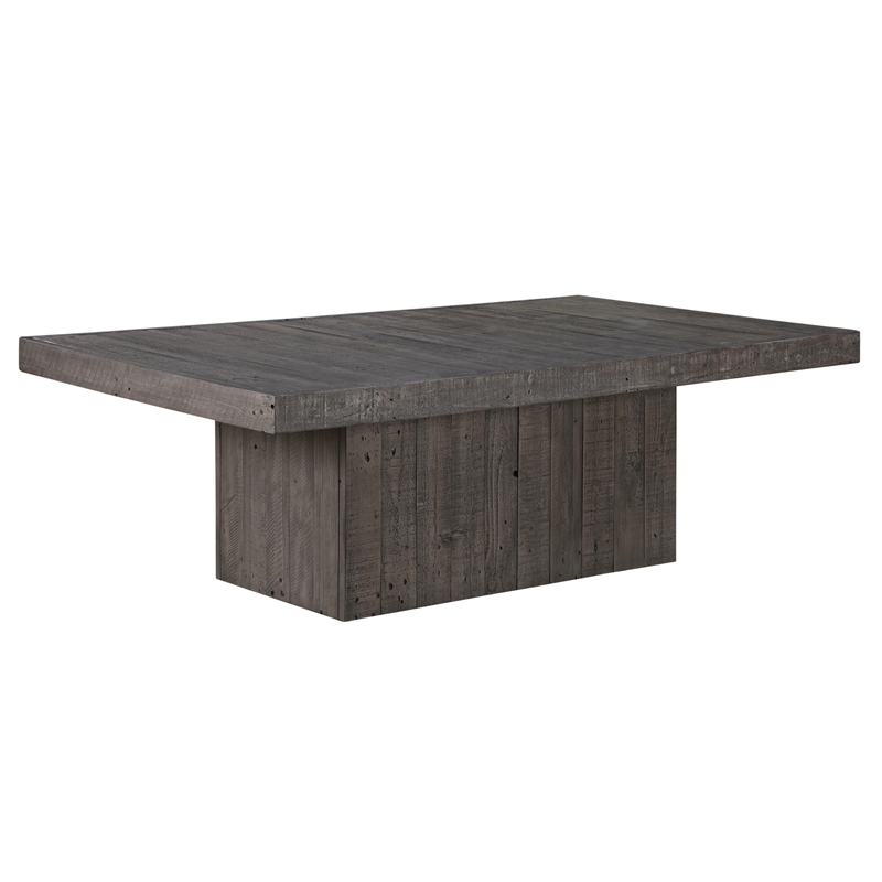 Pemberly Row Iron Modern / Contemporary Coffee Table in Gray