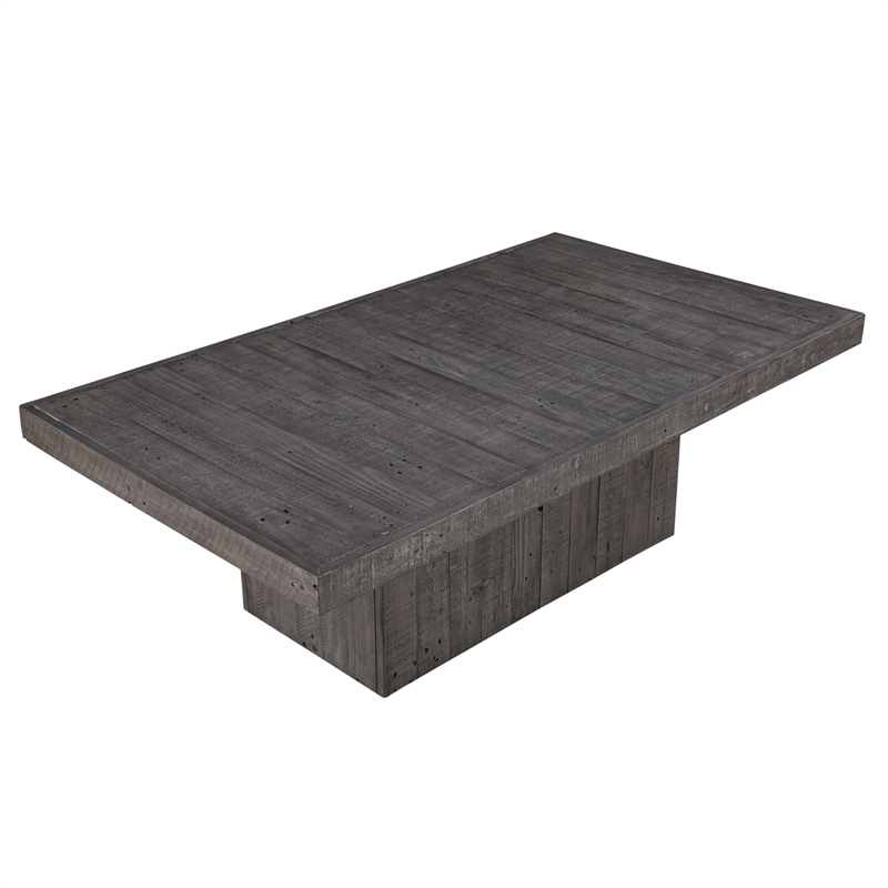 Pemberly Row Iron Modern / Contemporary Coffee Table in Gray