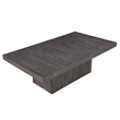 Pemberly Row Iron Modern / Contemporary Coffee Table in Gray