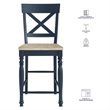 Pemberly Row Wooden Modern / Contemporary Blue Counter Chair