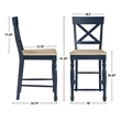 Pemberly Row Wooden Modern / Contemporary Blue Counter Chair