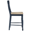 Pemberly Row Wooden Modern / Contemporary Blue Counter Chair