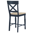 Pemberly Row Wooden Modern / Contemporary Blue Counter Chair
