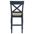 Pemberly Row Wooden Modern / Contemporary Blue Counter Chair