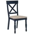 Pemberly Row Wood Modern / Contemporary Blue Finish Side Chair