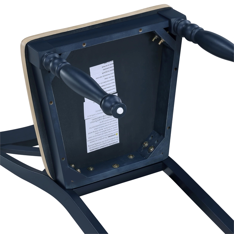 Pemberly Row Wood Modern / Contemporary Blue Finish Side Chair