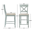 Pemberly Row Wooden Modern / Contemporary Green Counter Chair