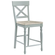 Pemberly Row Wooden Modern / Contemporary Green Counter Chair