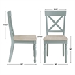 Pemberly Row Wood Modern / Contemporary Green Finish Side Chair