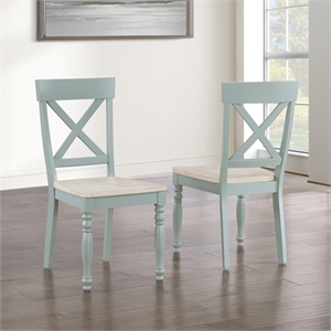 Pemberly Row Wood Modern / Contemporary Green Finish Side Chair