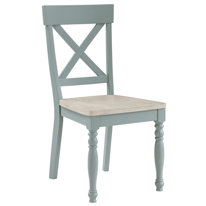 Pemberly Row Wood Modern / Contemporary Green Finish Side Chair