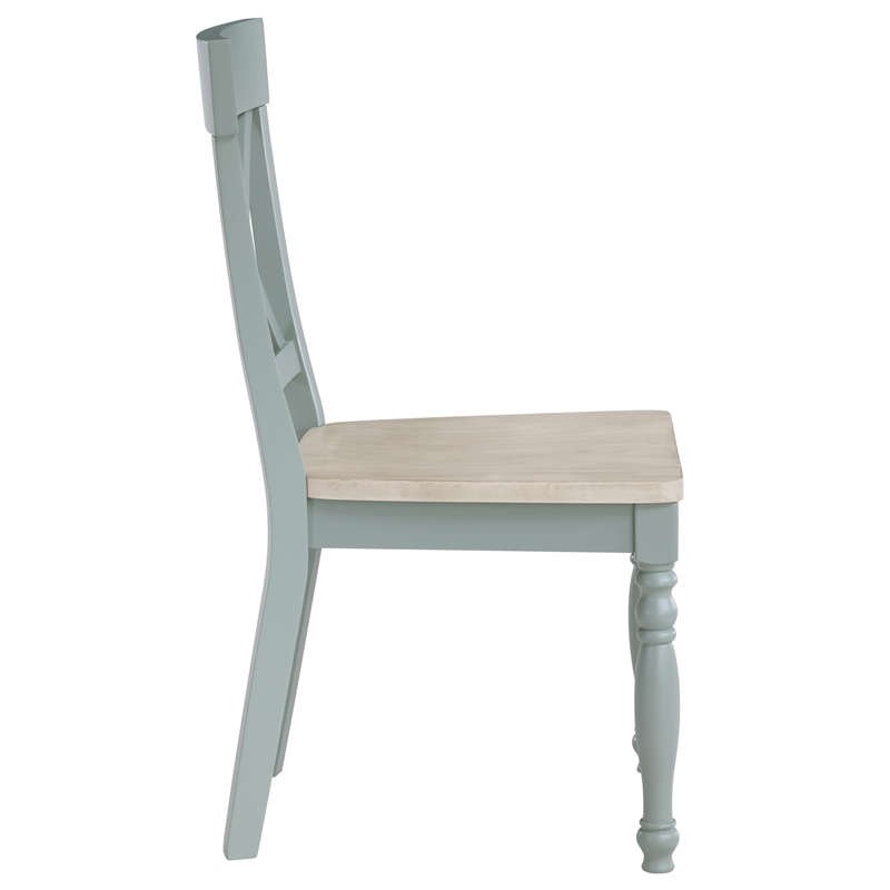 Pemberly Row Wood Modern / Contemporary Green Finish Side Chair