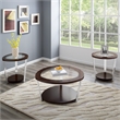 Pemberly Row Engineered Wood Contemporary 3-piece Coffee Table Set in Brown