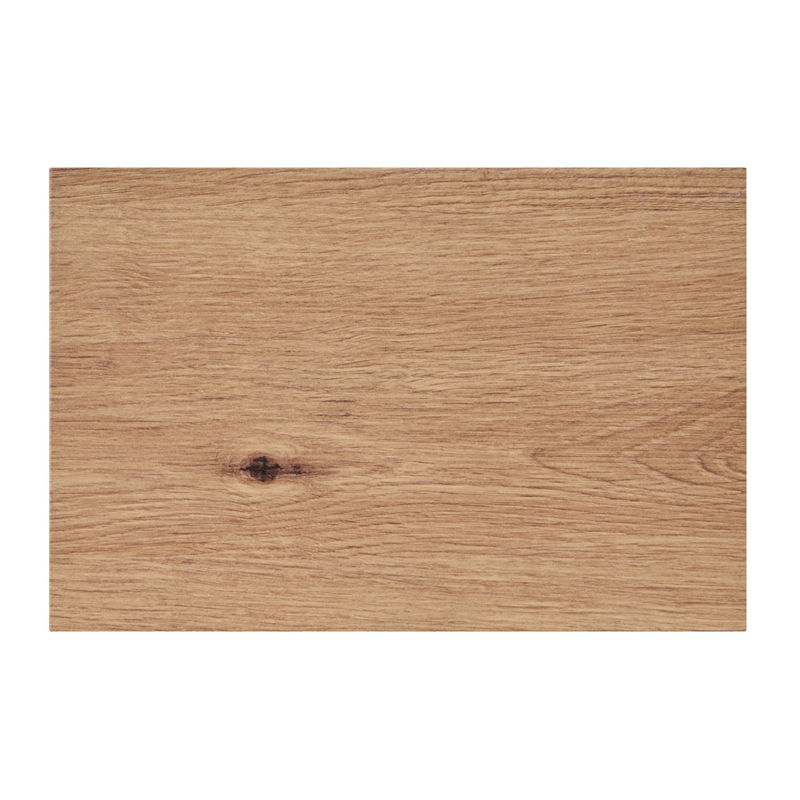 Pemberly Row Modern / Contemporary Faux-Wood Round End Table in Tan