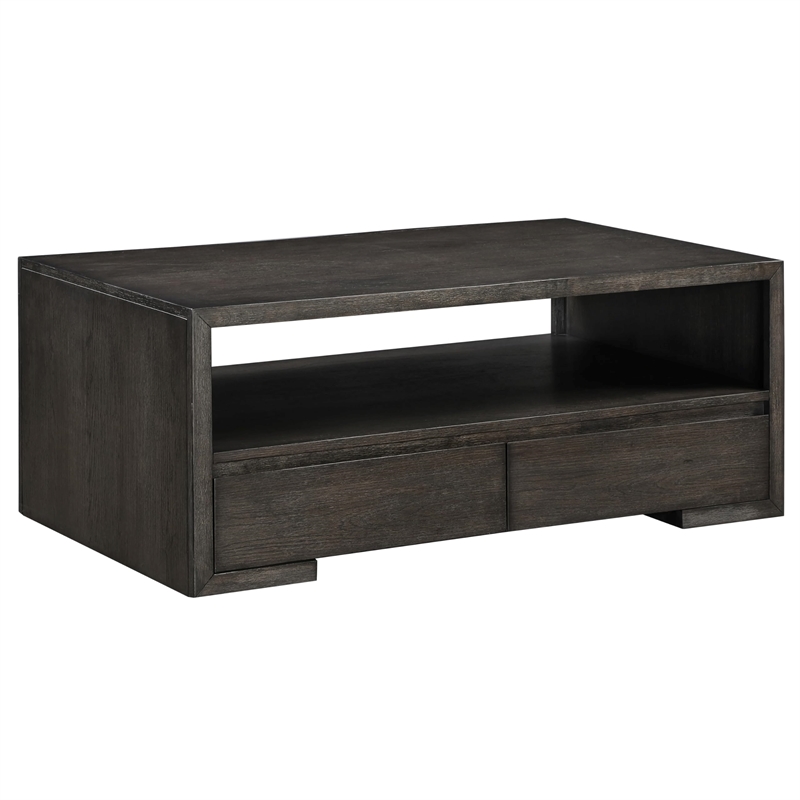 Pemberly Row Wood Modern / Contemporary Cocktail Table in Brown