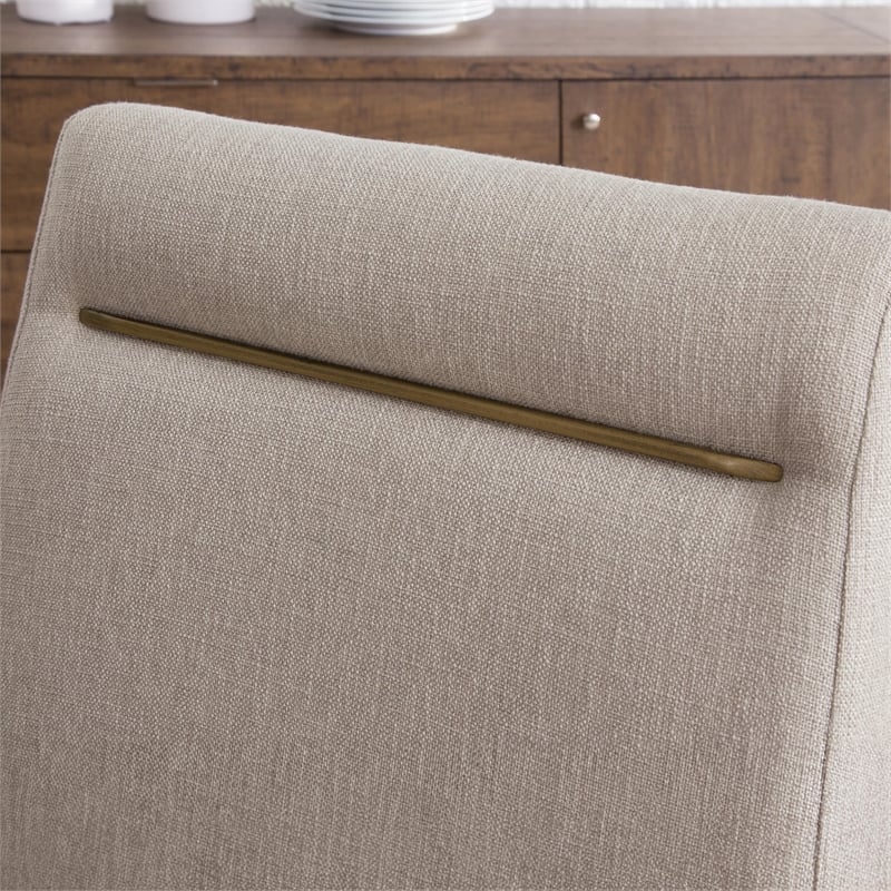 Pemberly Row Contemporary Dining Table and 6 Chairs in Brown