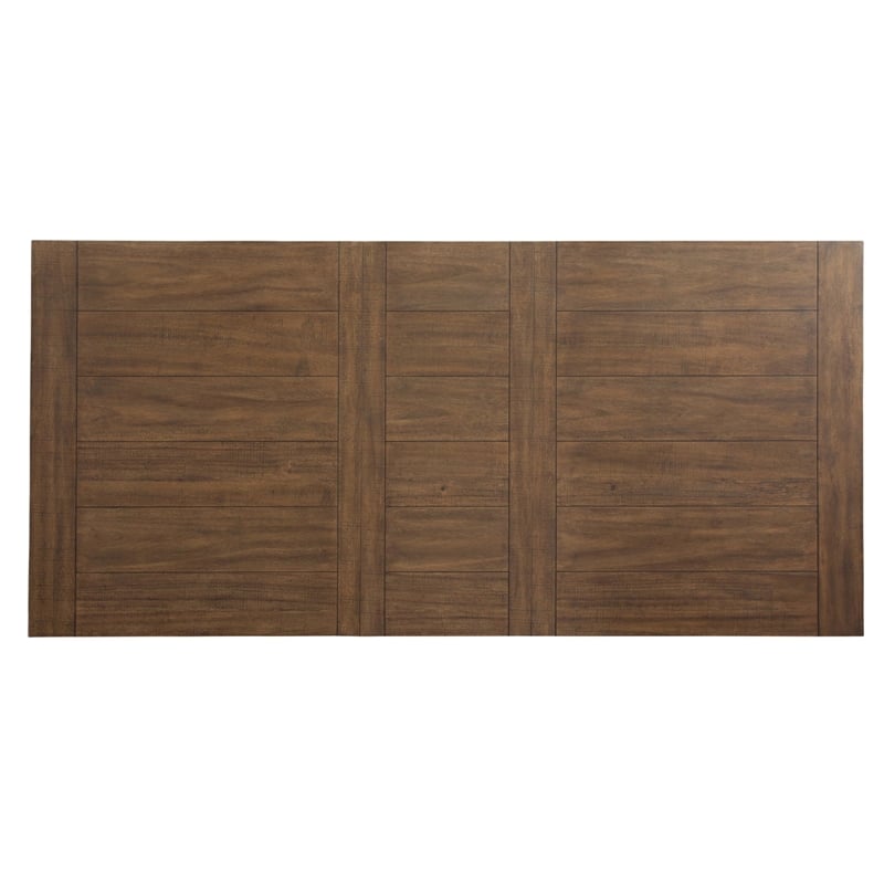 Pemberly Row Contemporary Dining Table and 6 Chairs in Brown