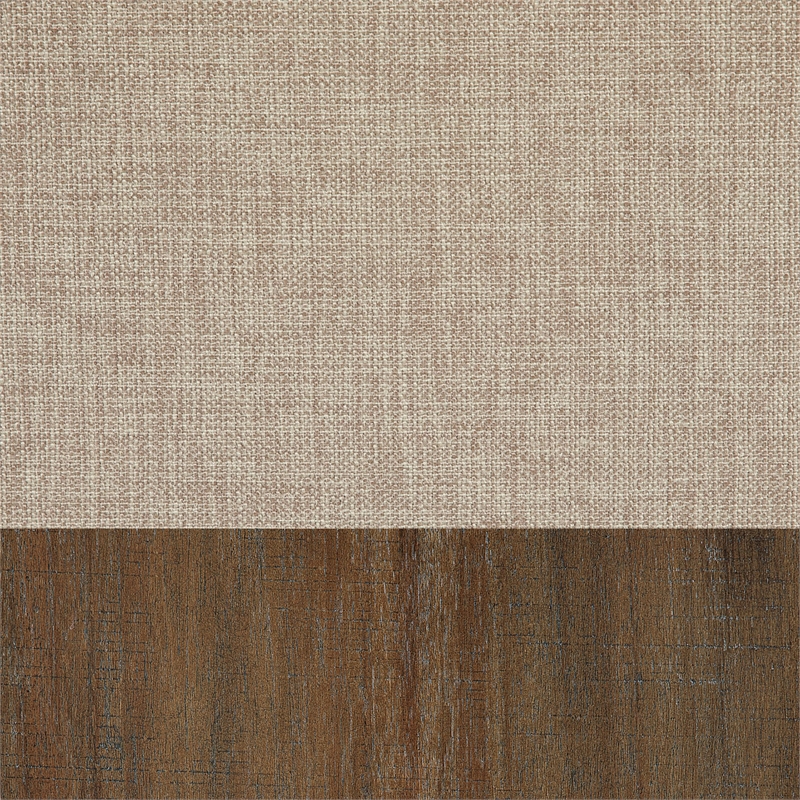 Pemberly Row Polyester Fabric Contemporary Counter Chair in Brown