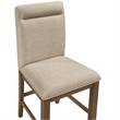 Pemberly Row Polyester Fabric Contemporary Counter Chair in Brown