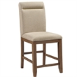 Pemberly Row Polyester Fabric Contemporary Counter Chair in Brown
