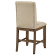 Pemberly Row Polyester Fabric Contemporary Counter Chair in Brown