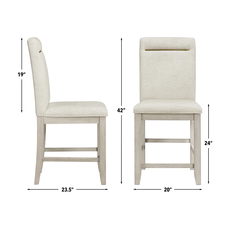 Pemberly Row Modern / Contemporary Counter Chair in Tan/Sand