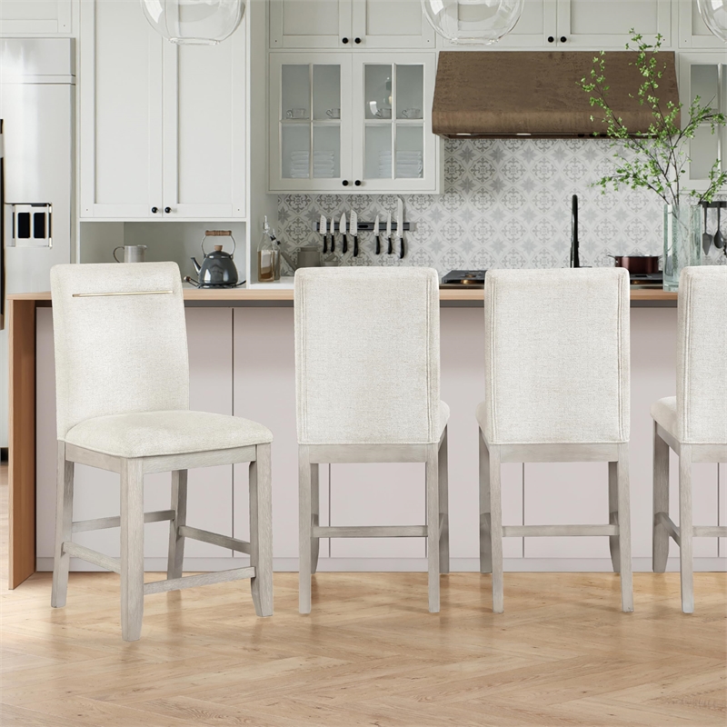 Pemberly Row Modern / Contemporary Counter Chair in Tan/Sand