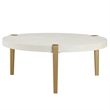 Pemberly Row Engineered Wood Contemporary Coffee Table in Brown