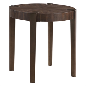 Pemberly Row Engineered Wood Contemporary End Table in Brown