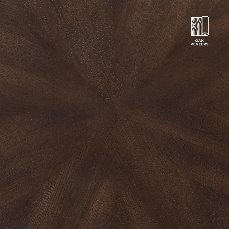 Pemberly Row Engineered Wood Contemporary End Table in Brown