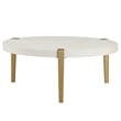 Pemberly Row Engineered Wood Contemporary Coffee Table in White