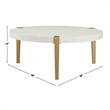Pemberly Row Engineered Wood Contemporary Coffee Table in White