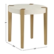 Pemberly Row Engineered Wood Contemporary End Table in White