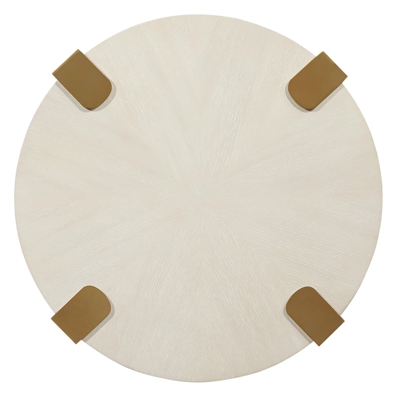 Pemberly Row Engineered Wood Contemporary End Table in White