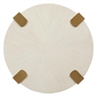 Pemberly Row Engineered Wood Contemporary End Table in White