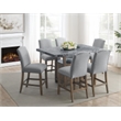 Pemberly Row Contemporary 7-piece Complete Dining Set in Brown