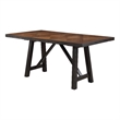 Pemberly Row Contemporary Brown Counter Table with 4 Counter Chairs