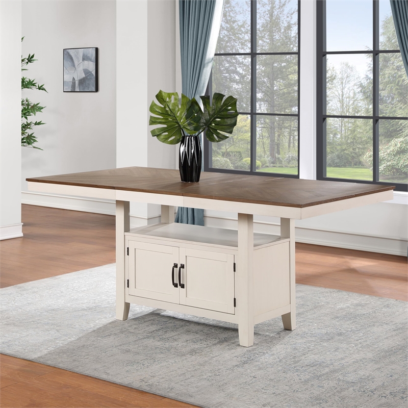 Pemberly Row Modern / Contemporary Dining 5-piece Set in Brown