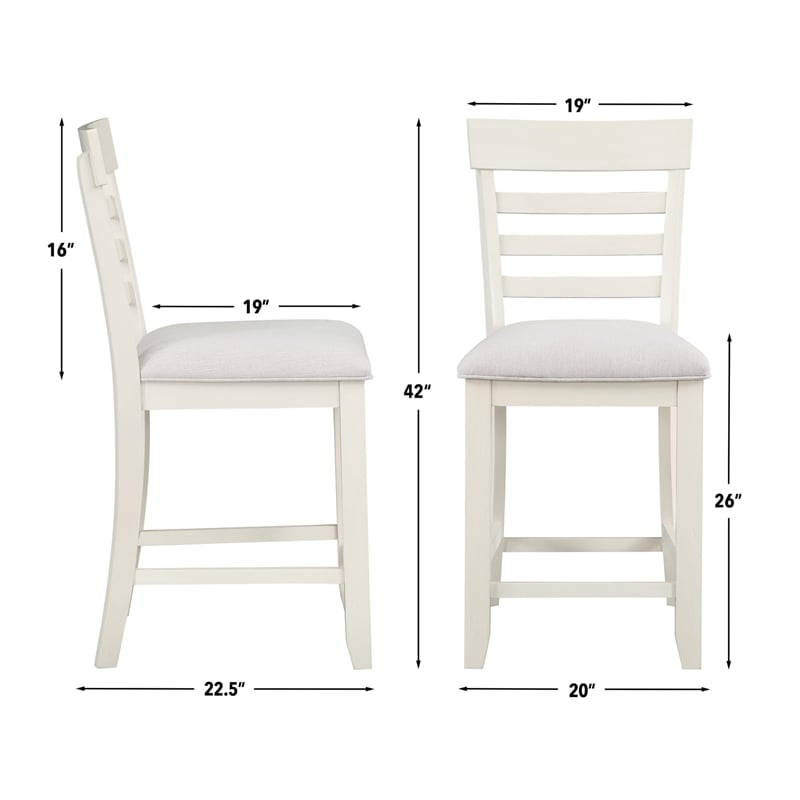 Pemberly Row Modern / Contemporary Dining 5-piece Set in Brown