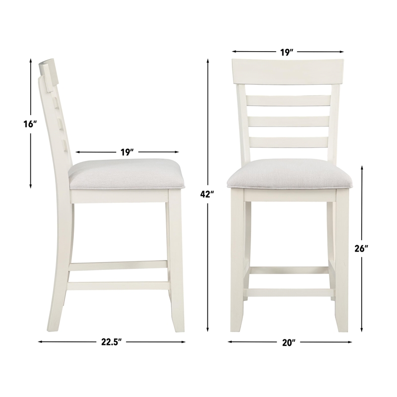 Pemberly Row Modern / Contemporary Dining 6-piece Set in Brown