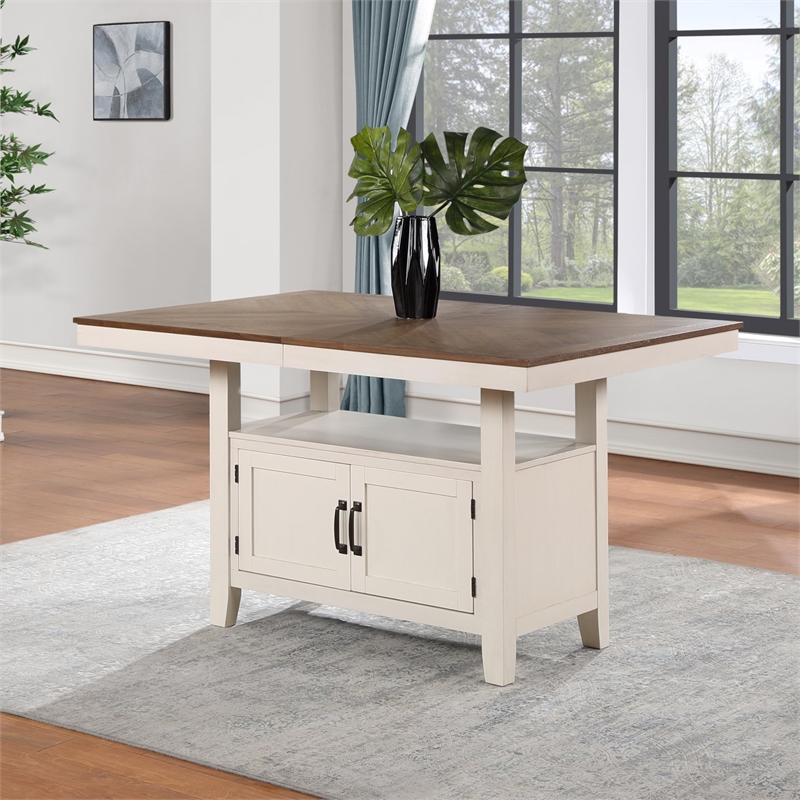 Pemberly Row Modern / Contemporary Dining 7-piece Set in Brown