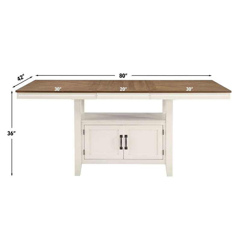 Pemberly Row Modern / Contemporary Dining 7-piece Set in Brown