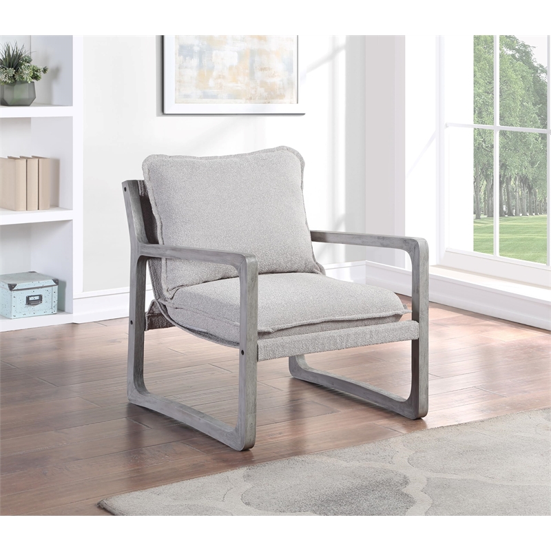 Pemberly Row Modern / Contemporary Upholstered Accent Chair in Gray