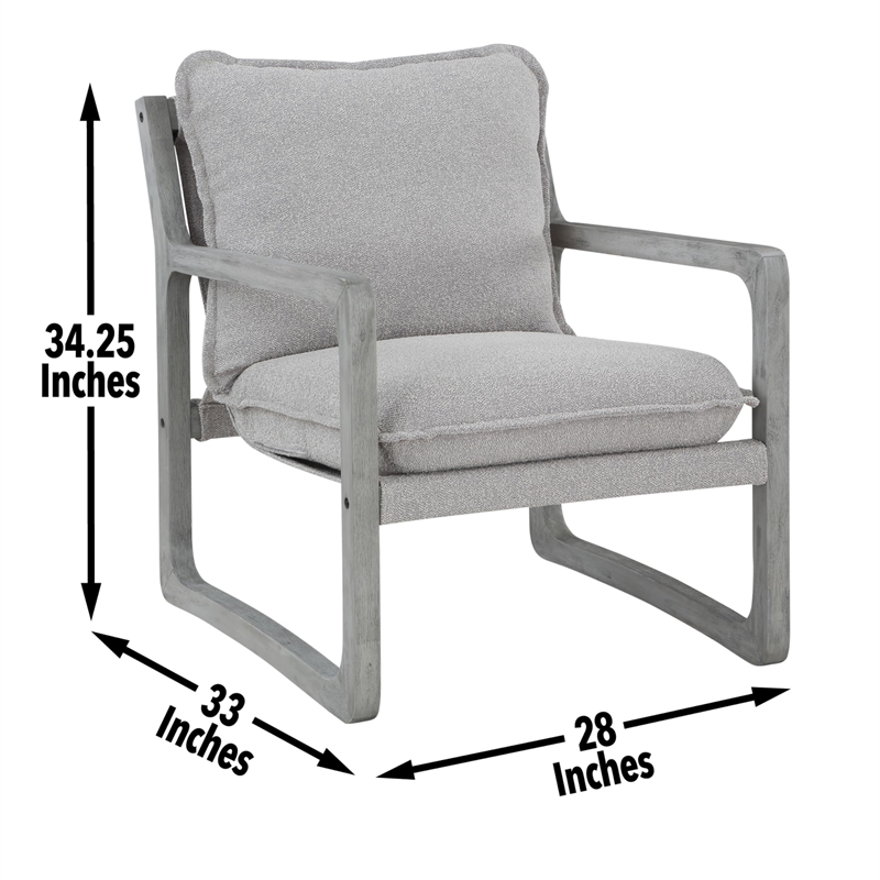 Pemberly Row Modern / Contemporary Upholstered Accent Chair in Gray
