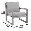 Pemberly Row Modern / Contemporary Upholstered Accent Chair in Gray