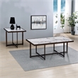 Pemberly Row Contemporary Sintered Stone Cocktail Table in White