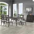 Pemberly Row Contemporary 8-piece Complete Dining Set in Gray