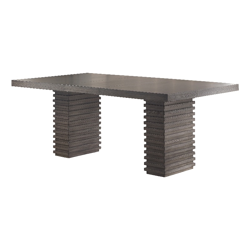 Pemberly Row Contemporary 6-piece Complete Dining Set in Brown