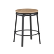 Pemberly Row Contemporary 5-Piece Counter Dining Set in Brown/Black